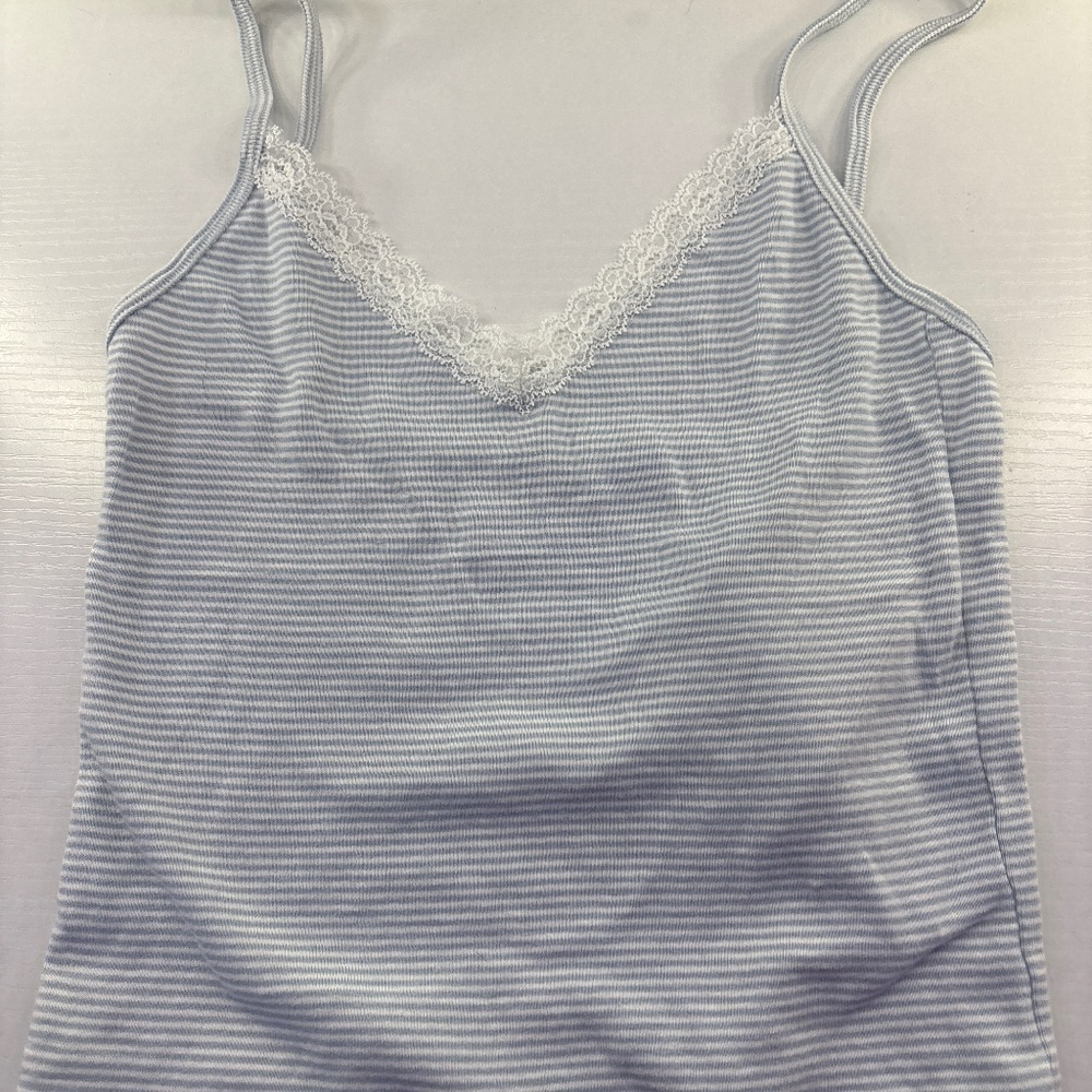 Brandy Melville Nicolette Striped Lace Tank